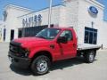 Red 2009 Ford F250 Super Duty XL Regular Cab 4x4 Chassis