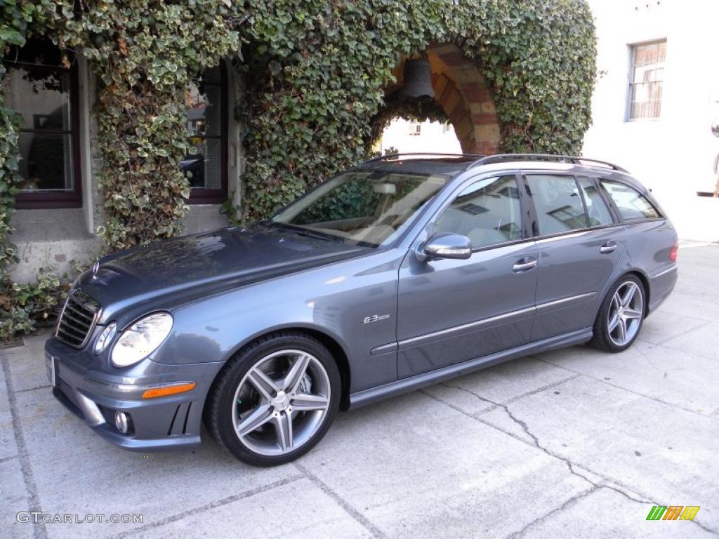 2008 E 63 AMG Wagon - Flint Grey Metallic / Cashmere photo #2