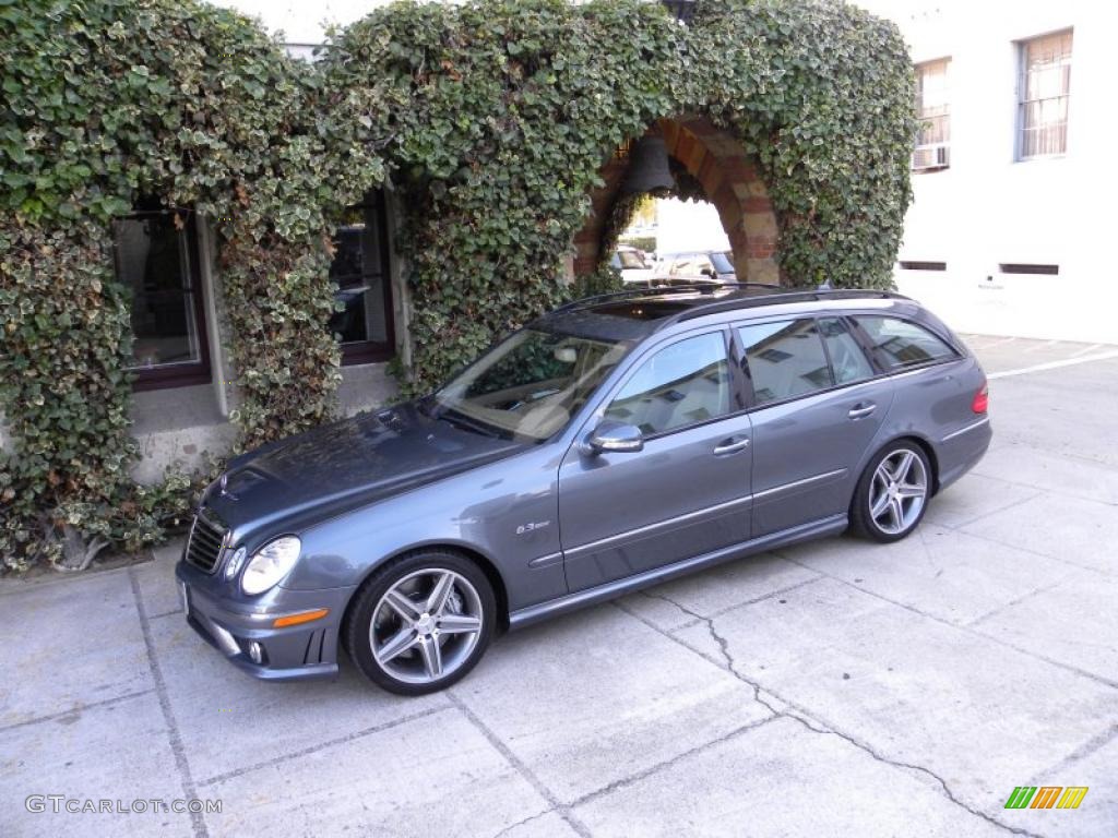 2008 E 63 AMG Wagon - Flint Grey Metallic / Cashmere photo #3
