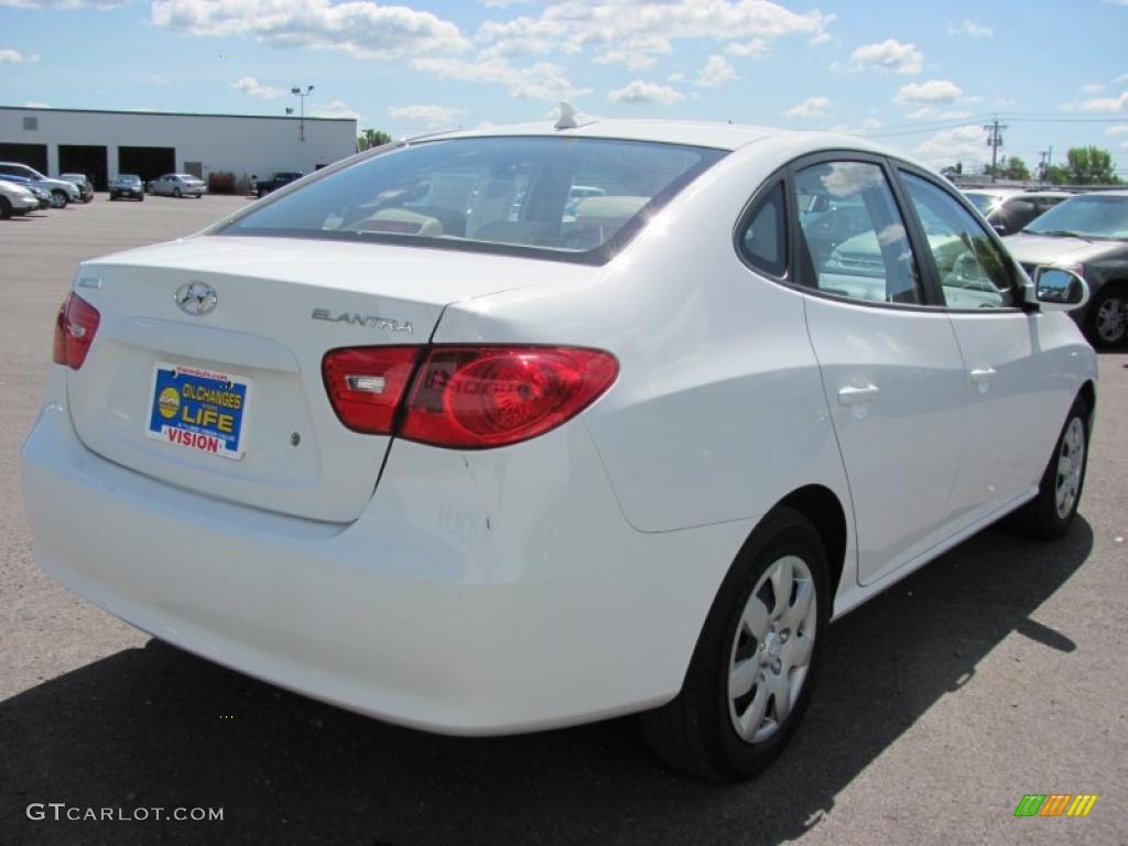 2009 Elantra GLS Sedan - Captiva White / Beige photo #2