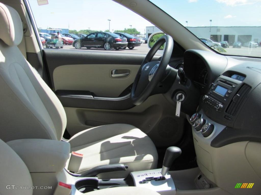 2009 Elantra GLS Sedan - Captiva White / Beige photo #7