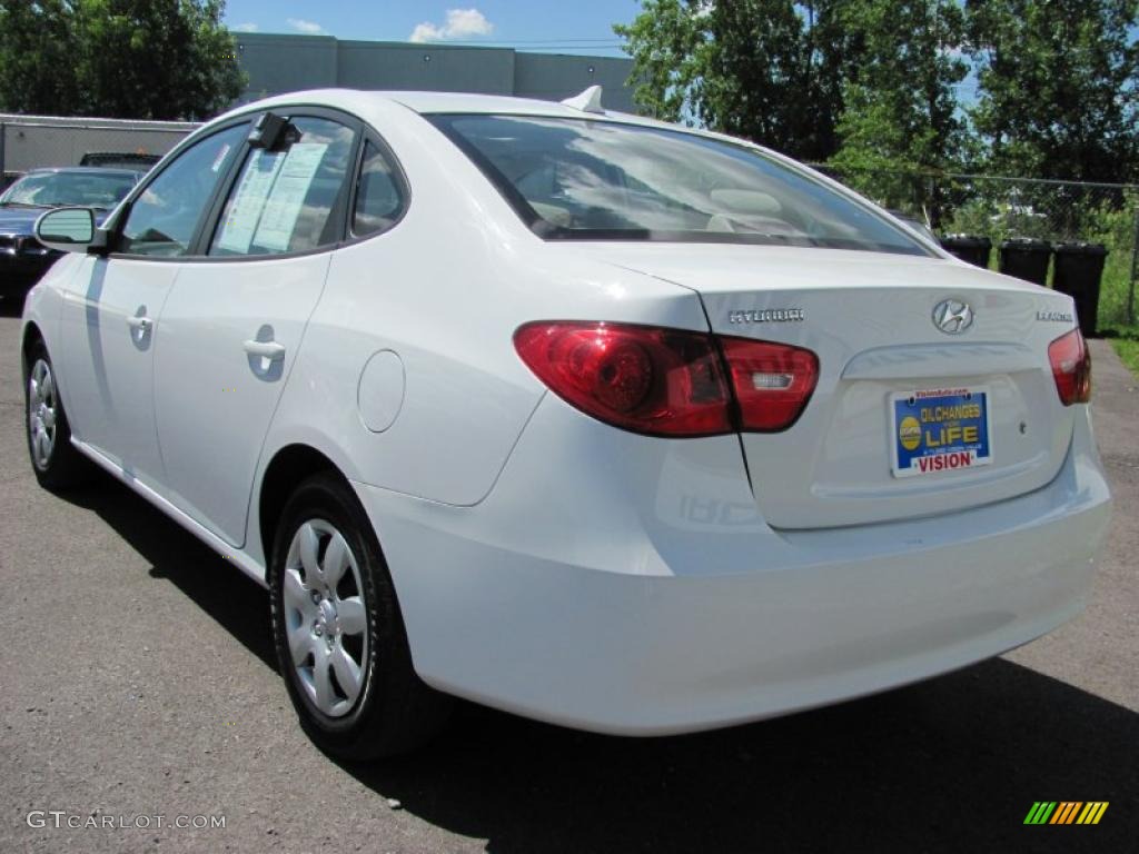 2009 Elantra GLS Sedan - Captiva White / Beige photo #14