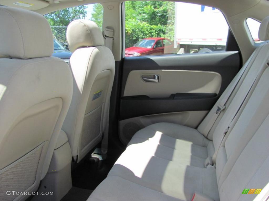 2009 Elantra GLS Sedan - Captiva White / Beige photo #20