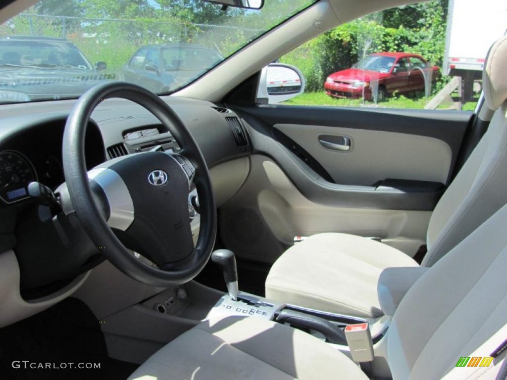 2009 Elantra GLS Sedan - Captiva White / Beige photo #21