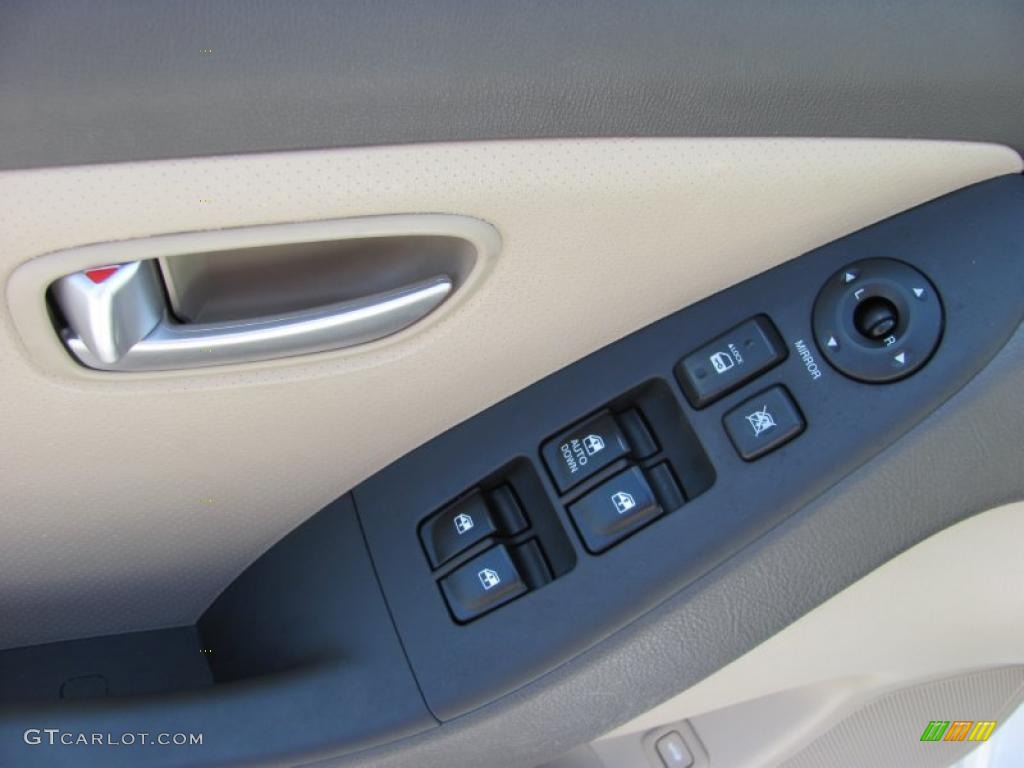 2009 Elantra GLS Sedan - Captiva White / Beige photo #22