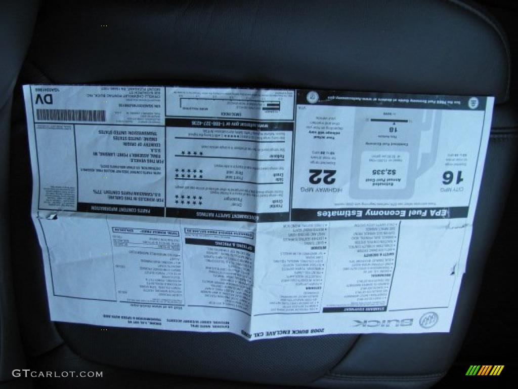 2008 Enclave CXL AWD - White Opal / Ebony/Ebony photo #23