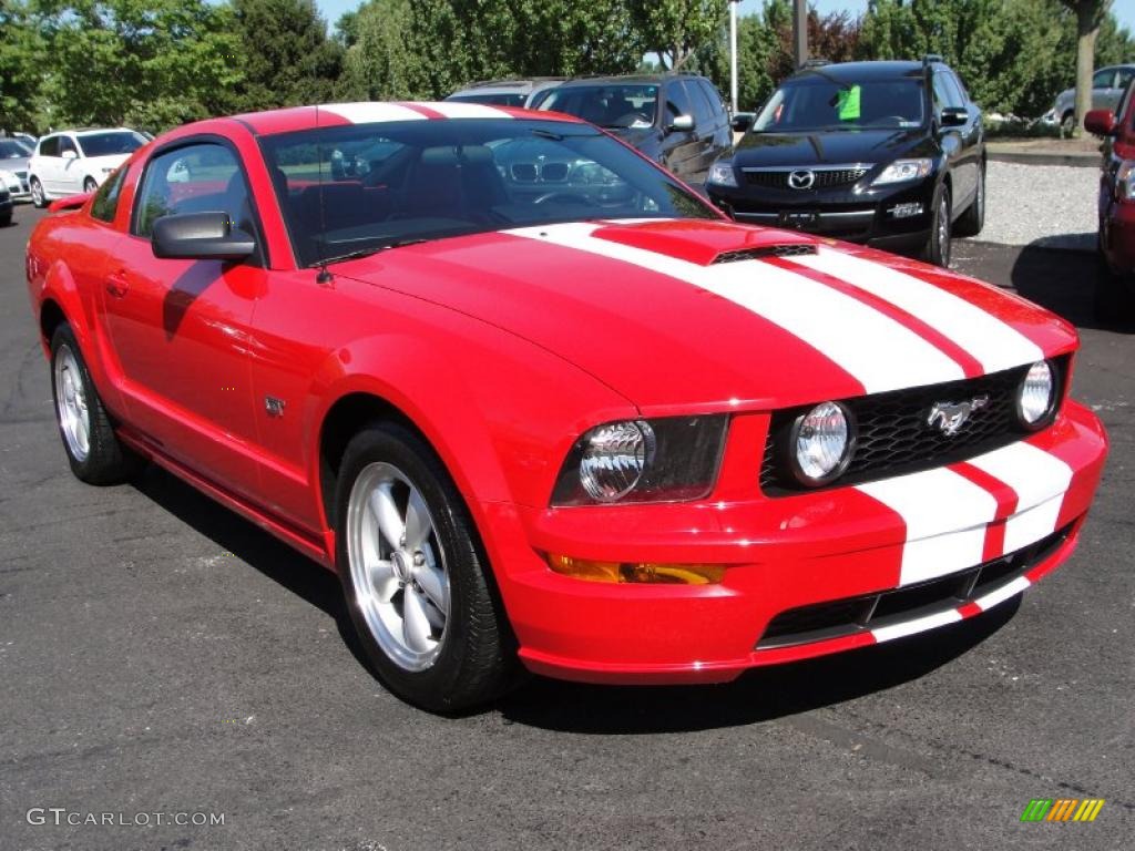 2007 Mustang GT Premium Coupe - Torch Red / Black/Red photo #1