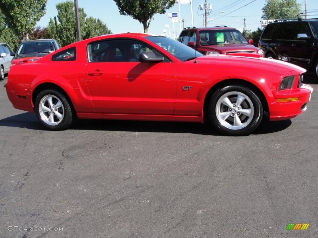 2007 Mustang GT Premium Coupe - Torch Red / Black/Red photo #7