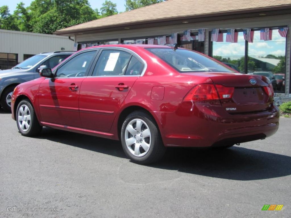 2009 Optima LX - Ruby Red / Beige photo #12