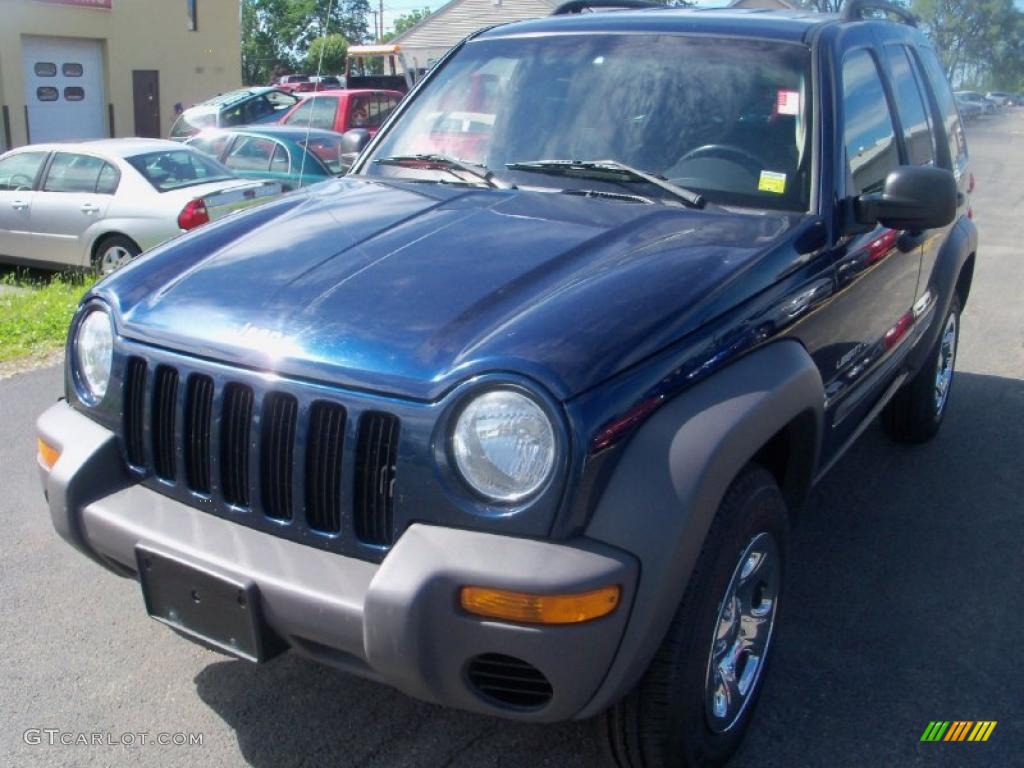 2003 Liberty Sport 4x4 - Patriot Blue Pearl / Dark Slate Gray photo #1