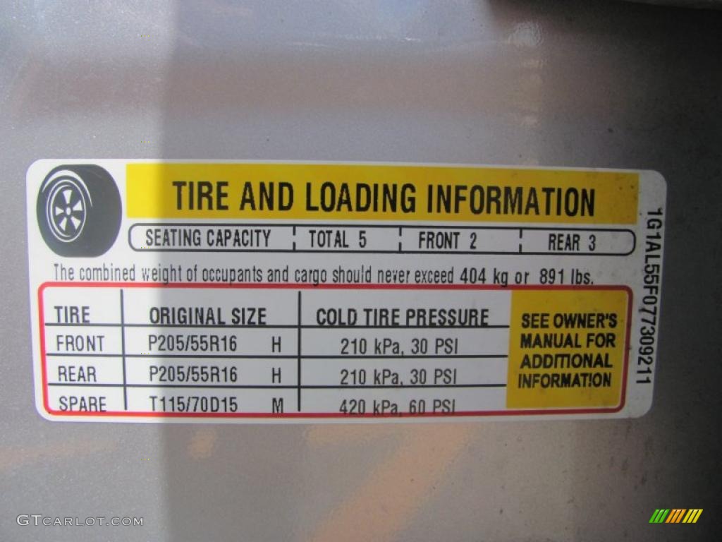 2007 Cobalt LT Sedan - Ultra Silver Metallic / Gray photo #26