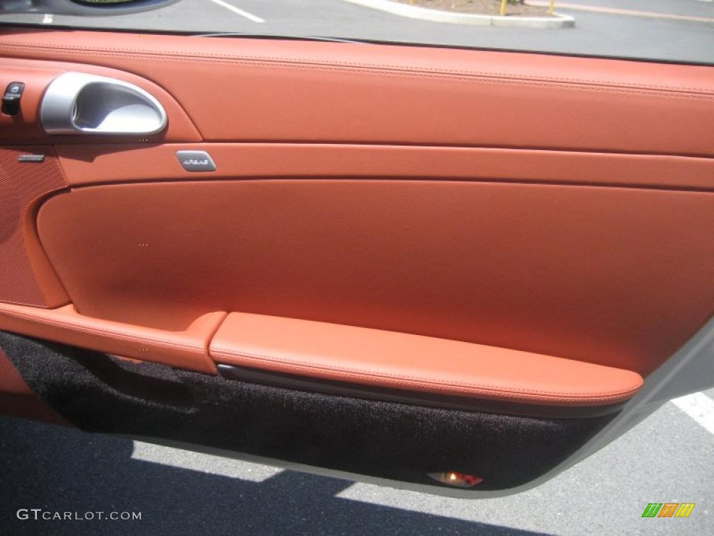 2007 Porsche Cayman S Terracotta Door Panel Photo #32324636