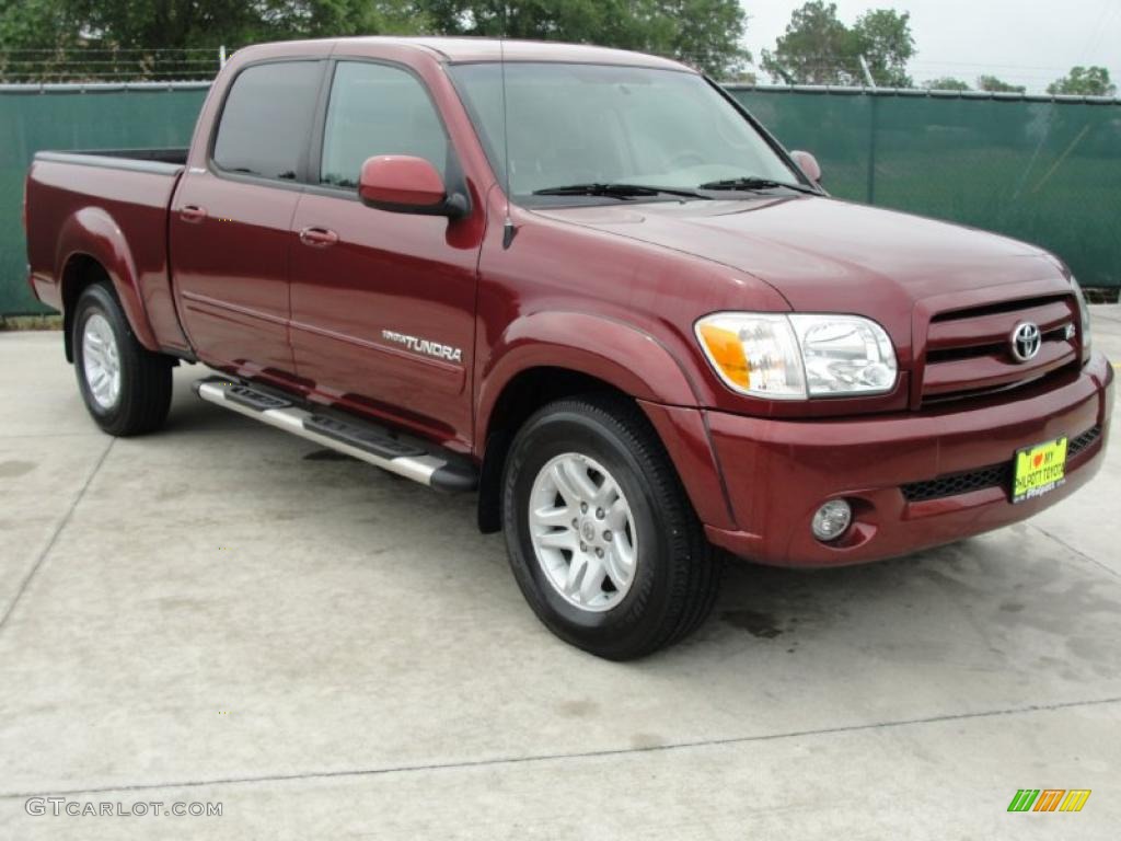 2005 Tundra Limited Double Cab - Salsa Red Pearl / Taupe photo #1