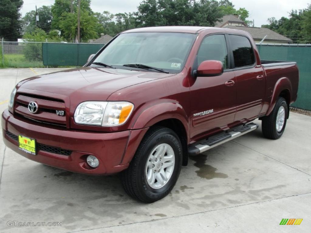 2005 Tundra Limited Double Cab - Salsa Red Pearl / Taupe photo #7