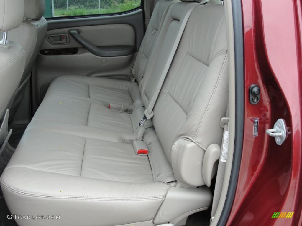 2005 Tundra Limited Double Cab - Salsa Red Pearl / Taupe photo #34