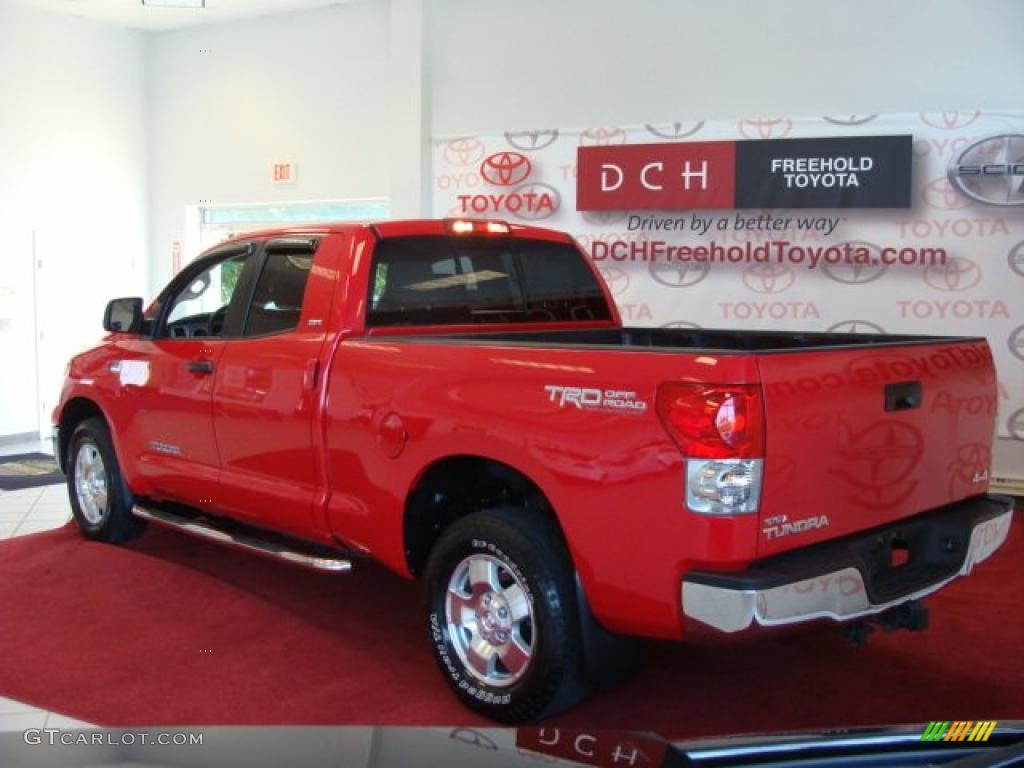 2008 Tundra SR5 Double Cab 4x4 - Radiant Red / Beige photo #7