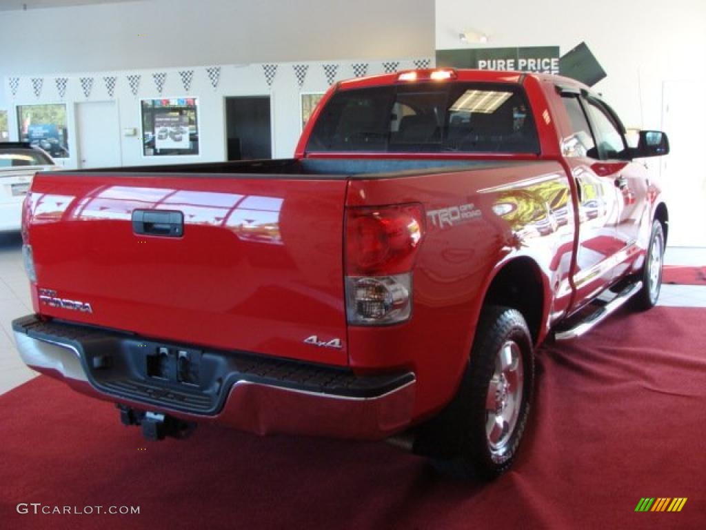 2008 Tundra SR5 Double Cab 4x4 - Radiant Red / Beige photo #9