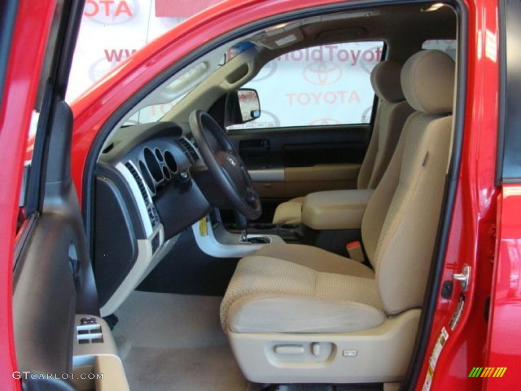 2008 Tundra SR5 Double Cab 4x4 - Radiant Red / Beige photo #16