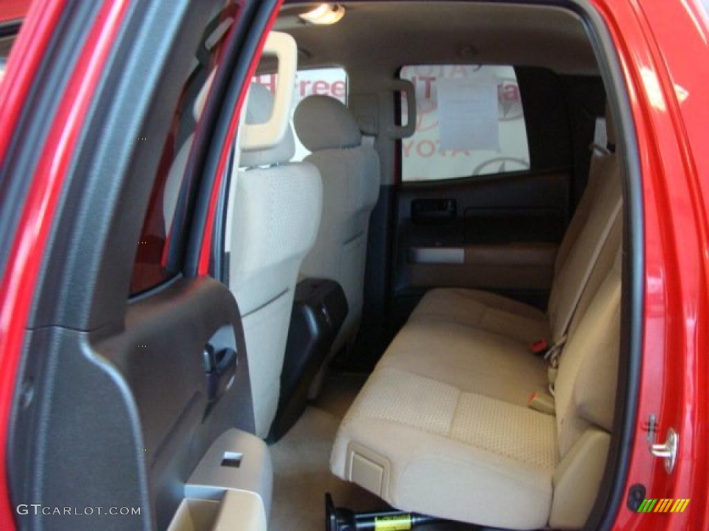 2008 Tundra SR5 Double Cab 4x4 - Radiant Red / Beige photo #25