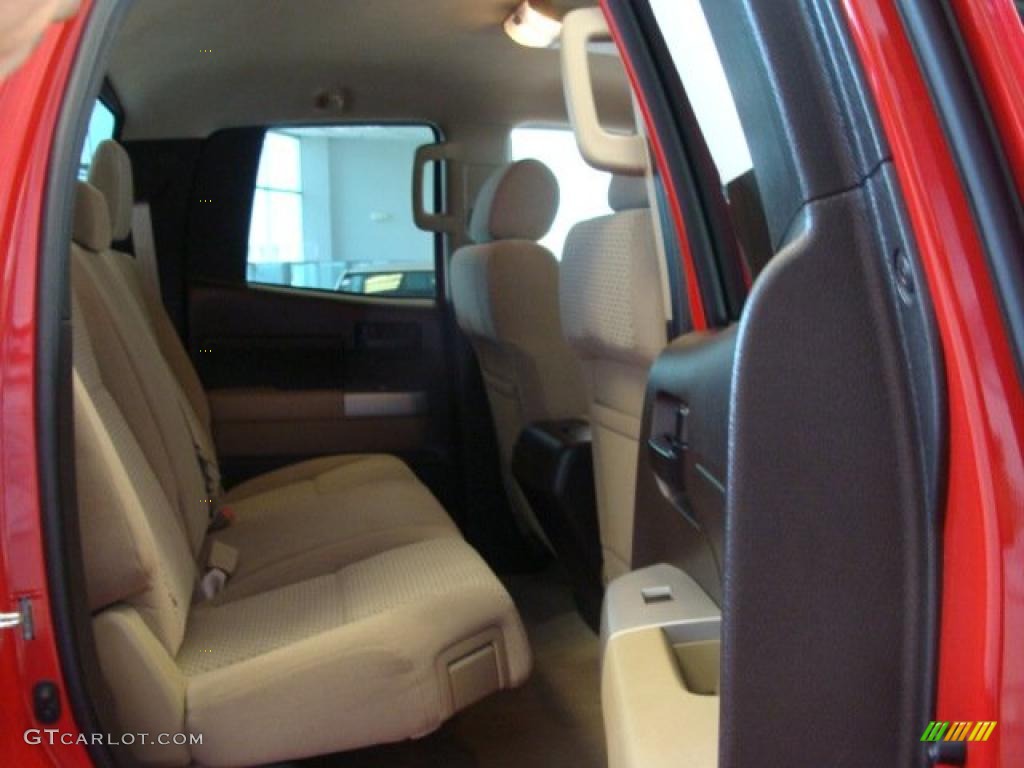 2008 Tundra SR5 Double Cab 4x4 - Radiant Red / Beige photo #30