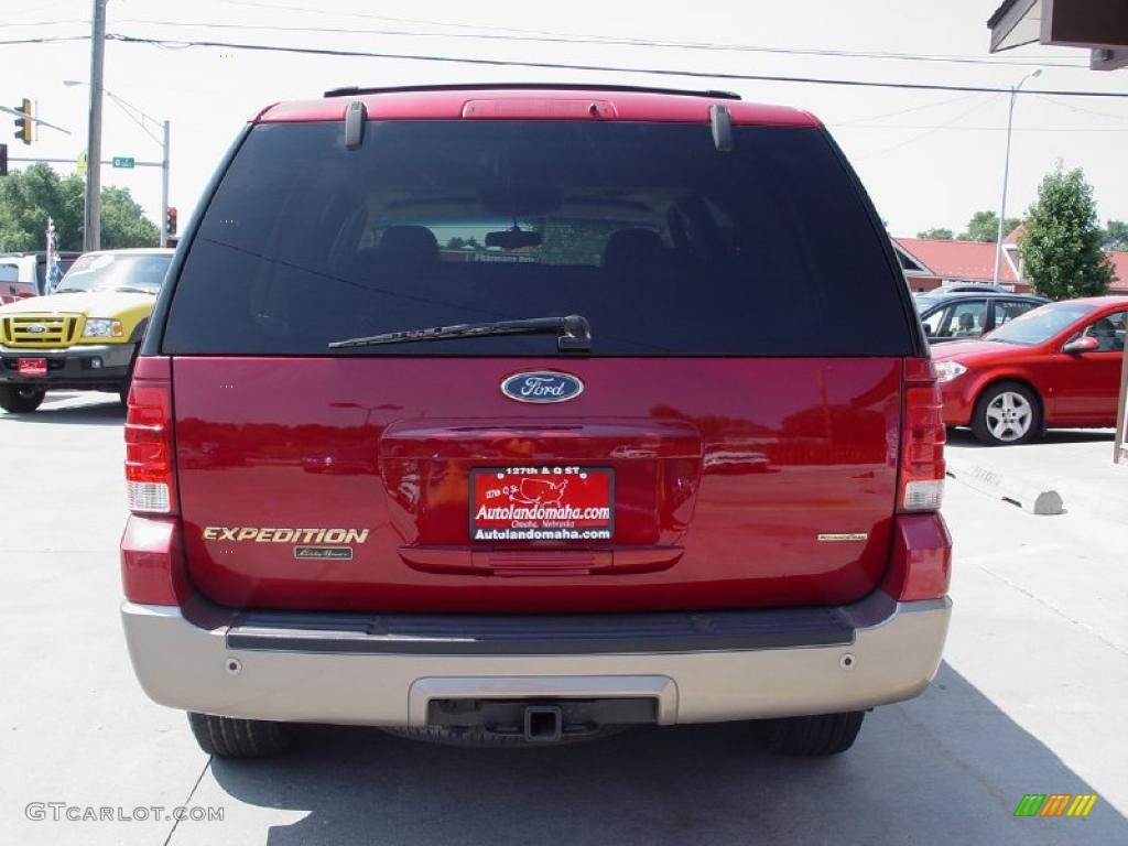2003 Expedition Eddie Bauer 4x4 - Laser Red Tinted Metallic / Medium Parchment photo #6