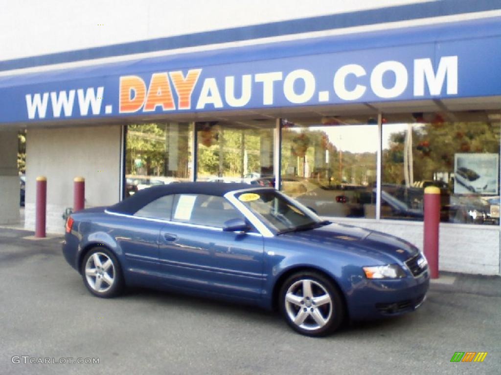 2004 A4 3.0 quattro Cabriolet - Caribic Blue Pearl / Platinum photo #1