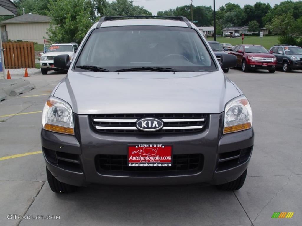 2007 Sportage EX V6 4WD - Satin Silver / Black photo #7