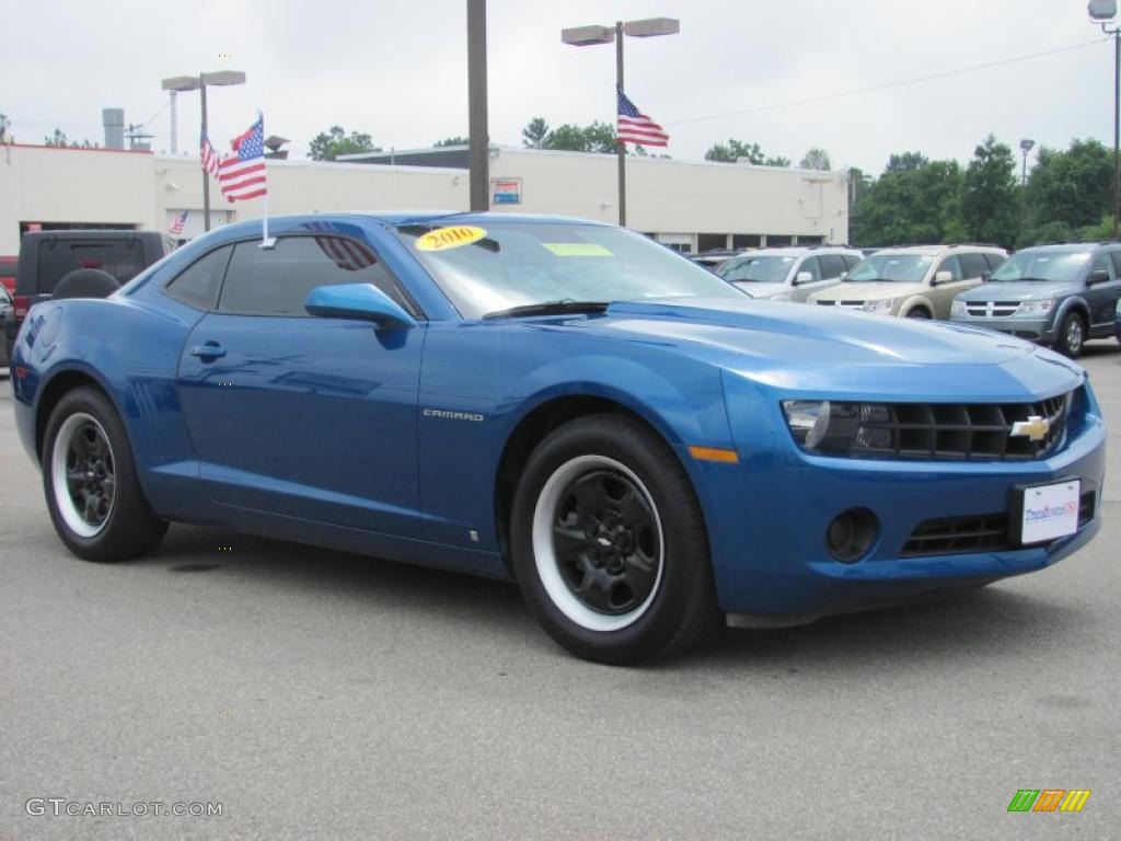 2010 Camaro LS Coupe - Aqua Blue Metallic / Gray photo #12