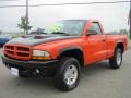 2002 Flame Red Dodge Dakota Regular Cab 4x4  photo #1