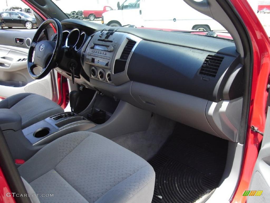 2005 Tacoma V6 Double Cab 4x4 - Radiant Red / Graphite Gray photo #16