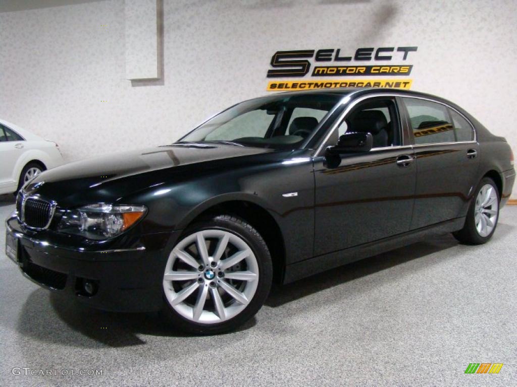 2008 7 Series 750Li Sedan - Azurite Black Metallic / Black photo #1