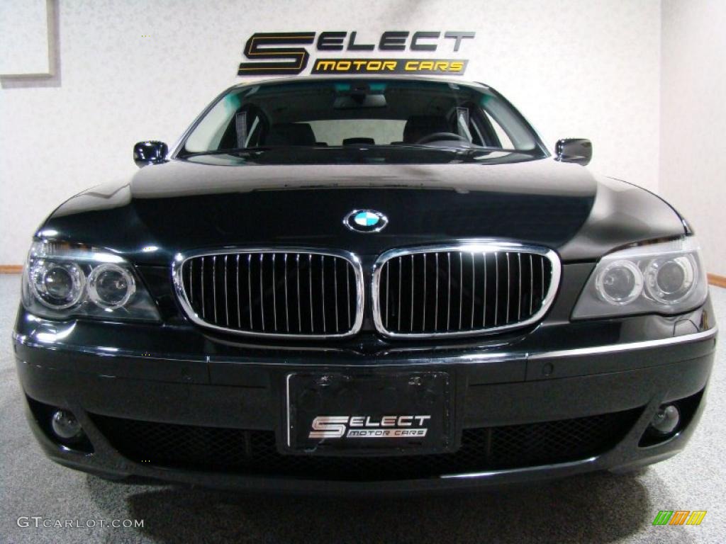 2008 7 Series 750Li Sedan - Azurite Black Metallic / Black photo #6