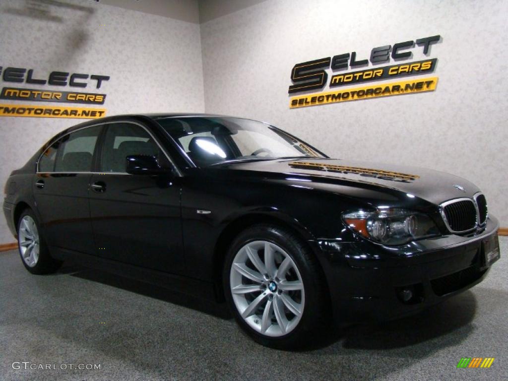 2008 7 Series 750Li Sedan - Azurite Black Metallic / Black photo #9