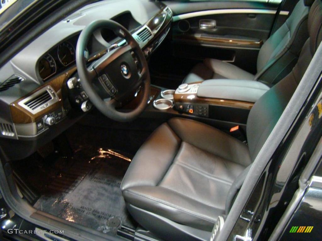 2008 7 Series 750Li Sedan - Azurite Black Metallic / Black photo #11
