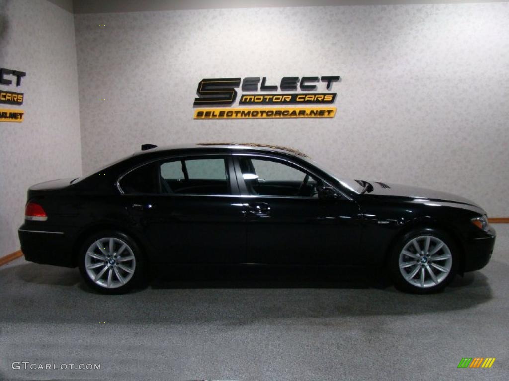 2008 7 Series 750Li Sedan - Azurite Black Metallic / Black photo #14