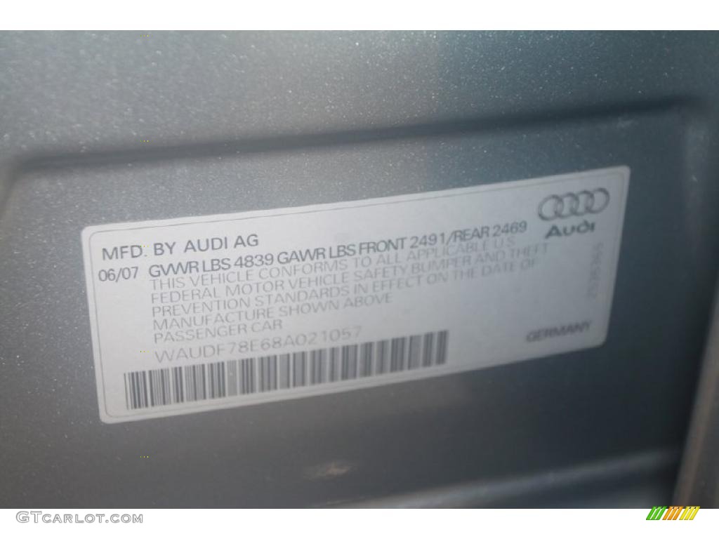 2008 A4 2.0T Special Edition quattro Sedan - Quartz Grey Metallic / Black photo #43