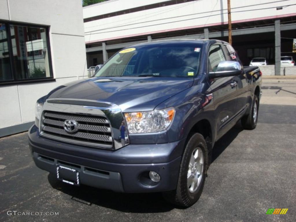 2008 Tundra Limited Double Cab 4x4 - Slate Gray Metallic / Graphite Gray photo #11