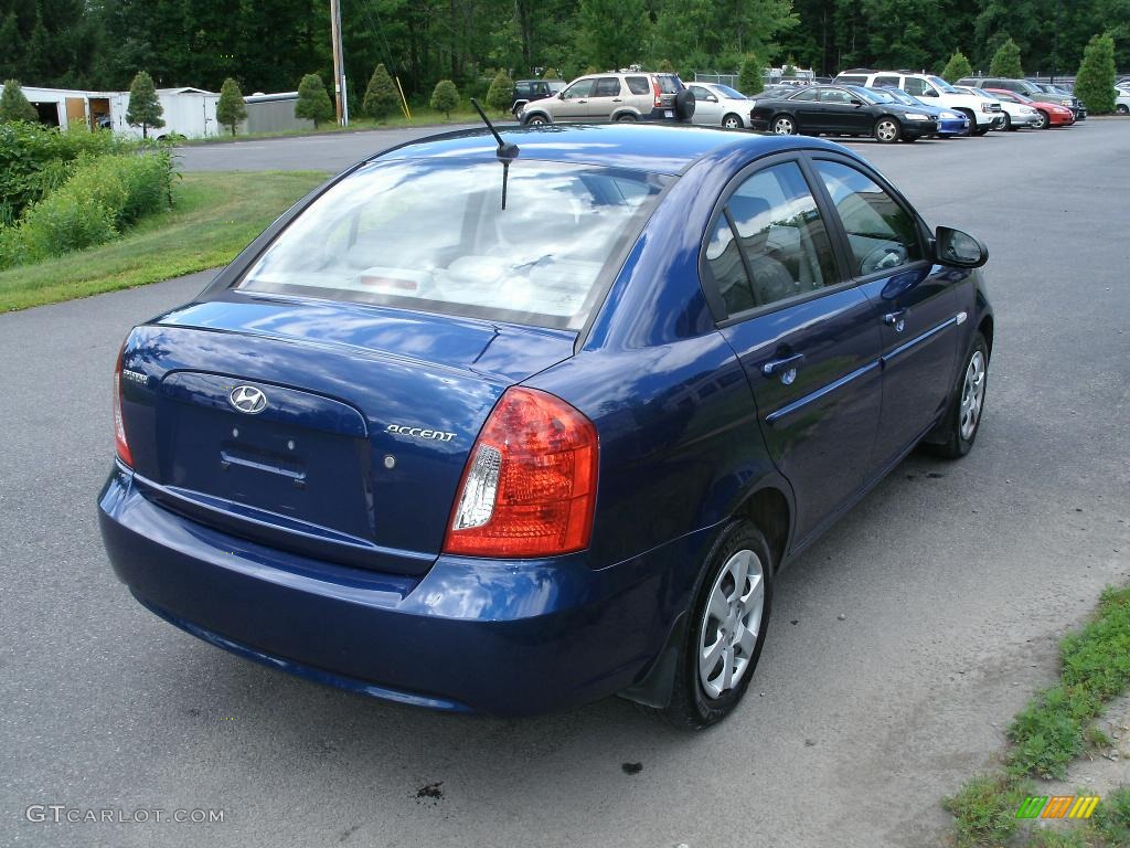 2007 Accent GLS Sedan - Dark Sapphire Blue / Gray photo #6
