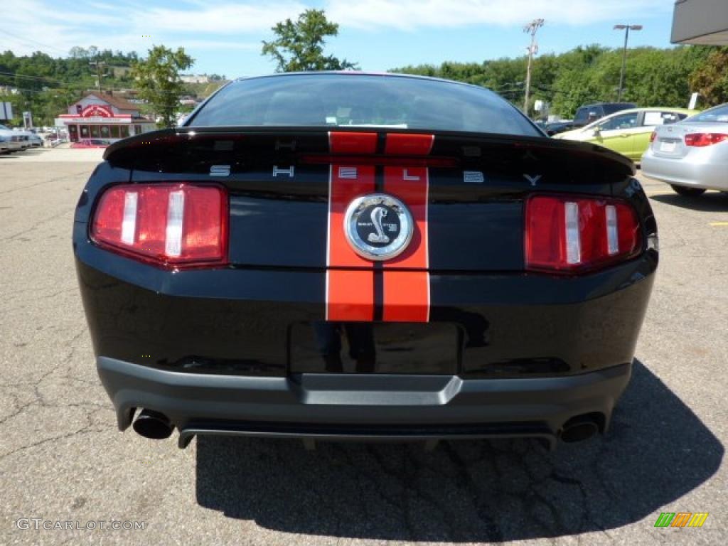 2011 Mustang Shelby GT500 SVT Performance Package Coupe - Ebony Black / Charcoal Black/Red photo #3