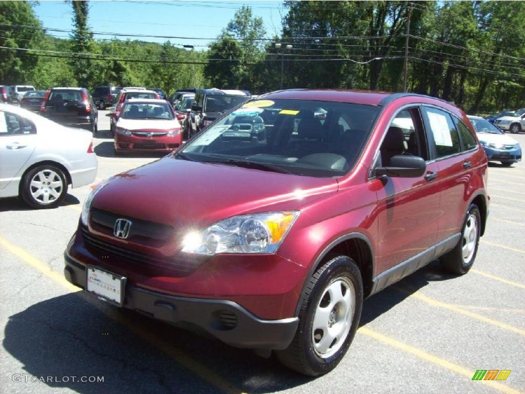 2007 CR-V LX 4WD - Tango Red Pearl / Ivory photo #20