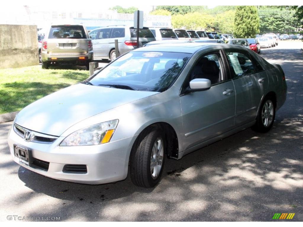 2007 Accord EX-L Sedan - Alabaster Silver Metallic / Black photo #1