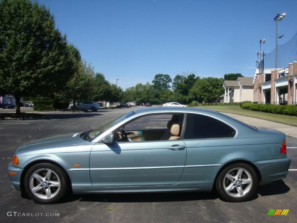 2002 3 Series 325i Coupe - Grey Green Metallic / Sand photo #3