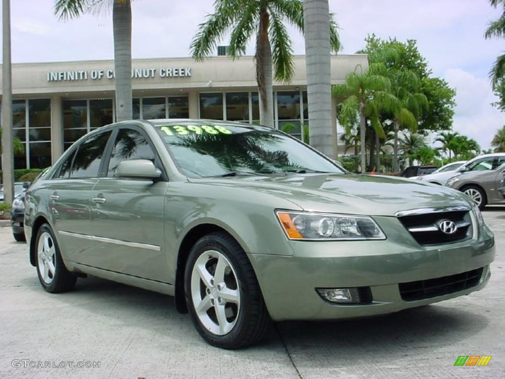 2008 Sonata Limited V6 - Natural Khaki Green / Gray photo #1