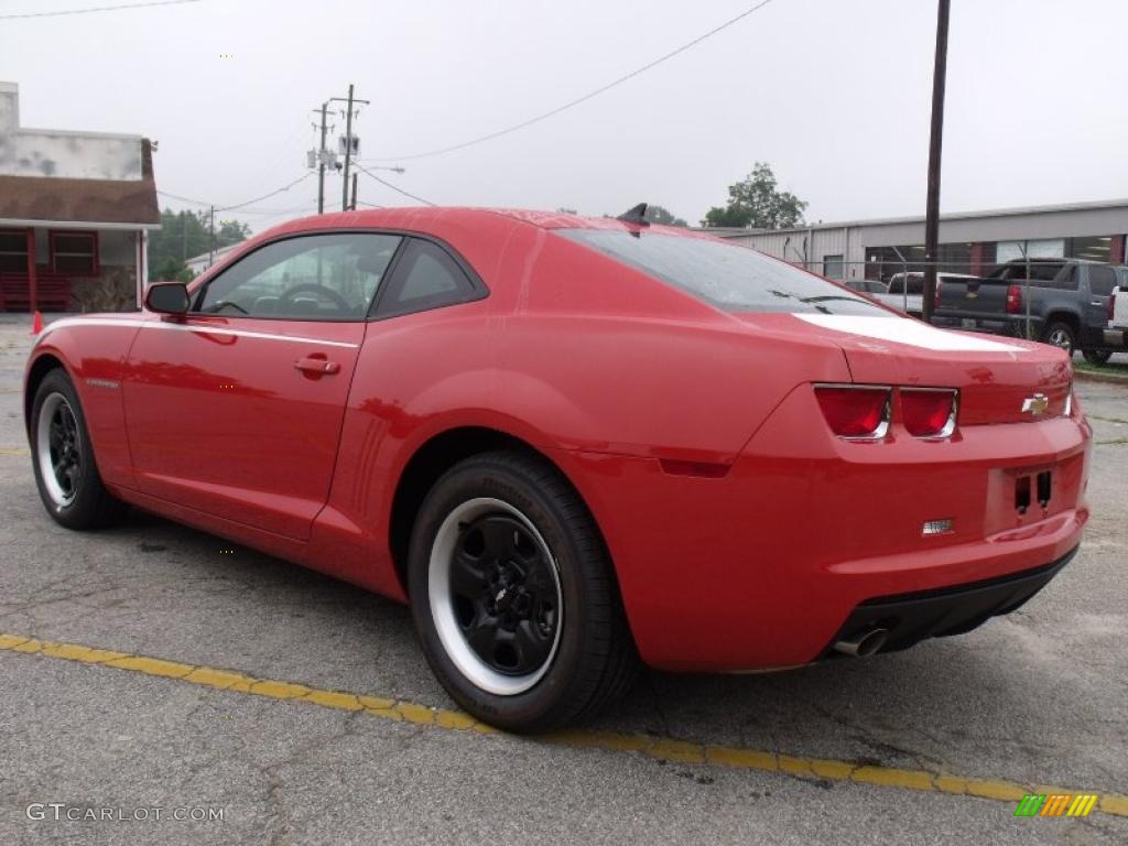 2011 Camaro LS Coupe - Victory Red / Black photo #3