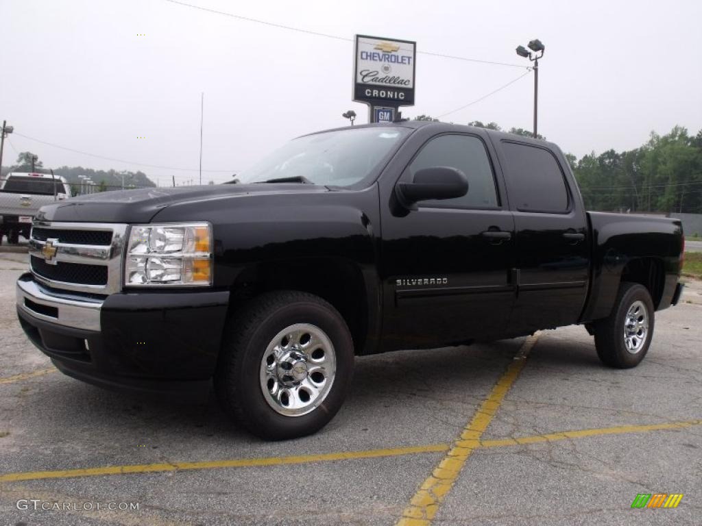 2010 Silverado 1500 LS Crew Cab - Black / Dark Titanium photo #1