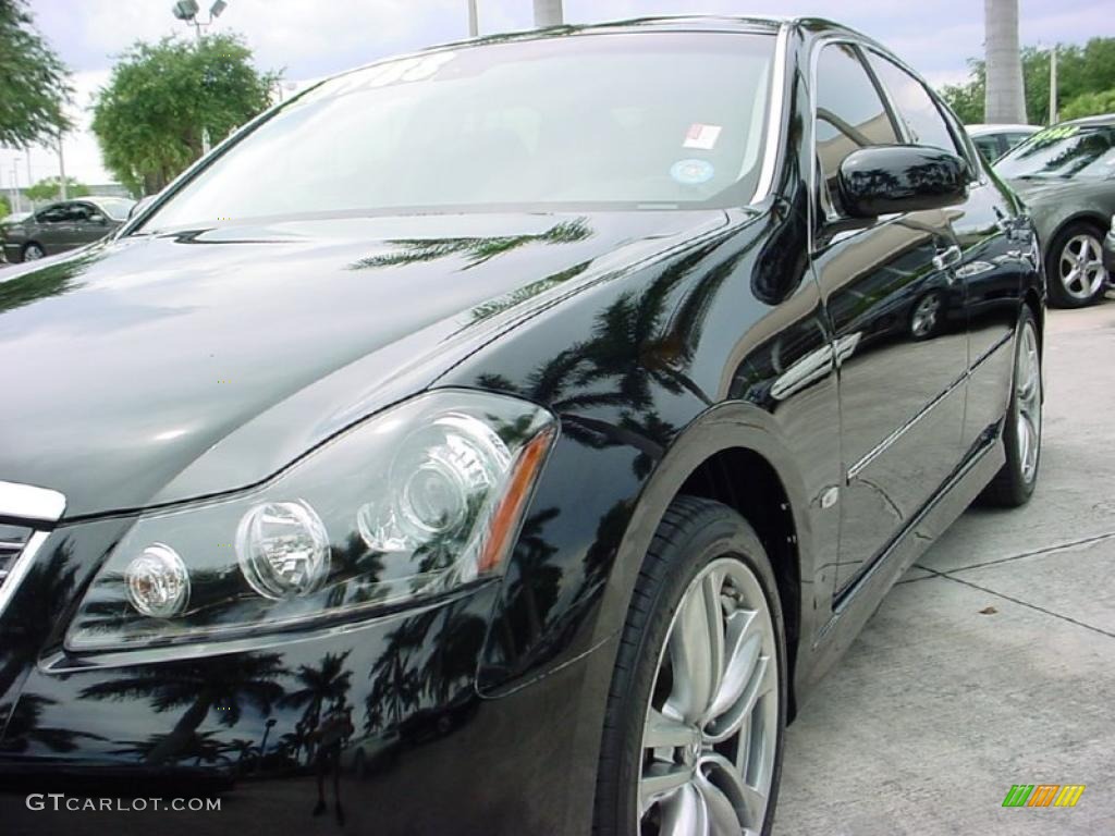 2008 M 35 S Sedan - Black Obsidian / Wheat photo #11