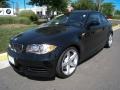 2008 Jet Black BMW 1 Series 135i Coupe  photo #2