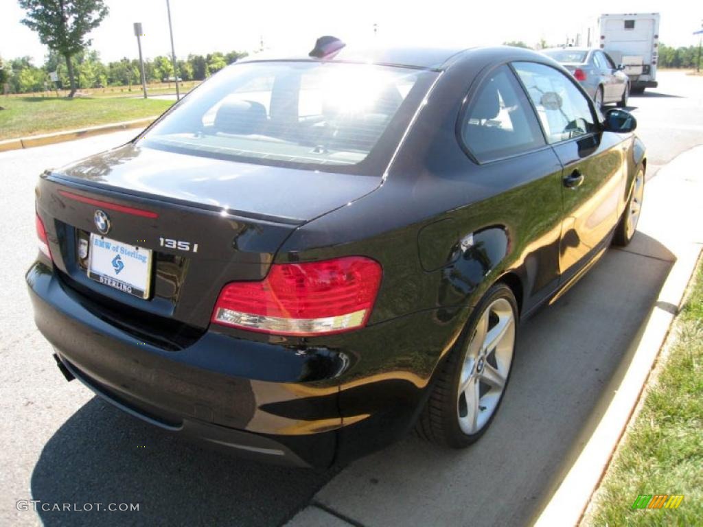 2008 1 Series 135i Coupe - Jet Black / Black photo #6