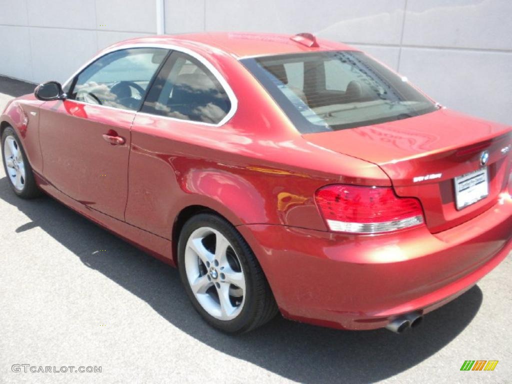 2008 1 Series 128i Coupe - Sedona Red Metallic / Black photo #3