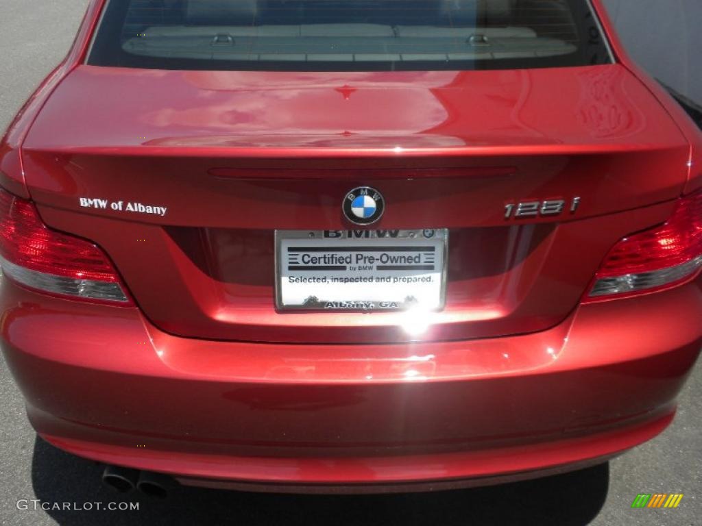 2008 1 Series 128i Coupe - Sedona Red Metallic / Black photo #4